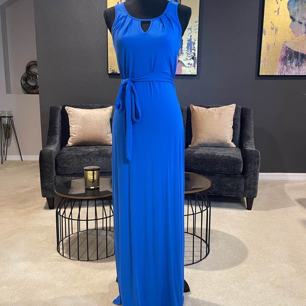 Blue summer maxi dress